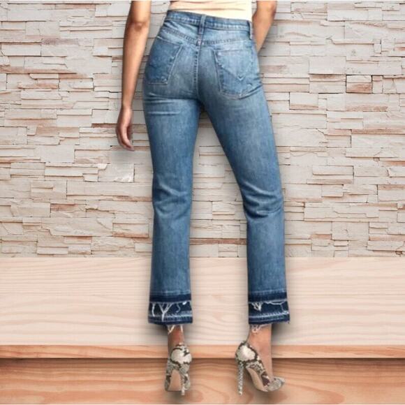 Hudson Jean Zoeey High Rise Straight Crop Double Step Social Grace Size 25 NWT - Picture 2 of 9